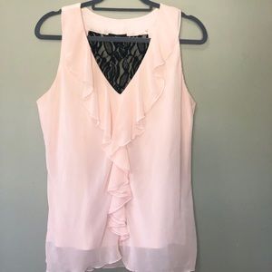 A.Byer blouse with black lace back detailing